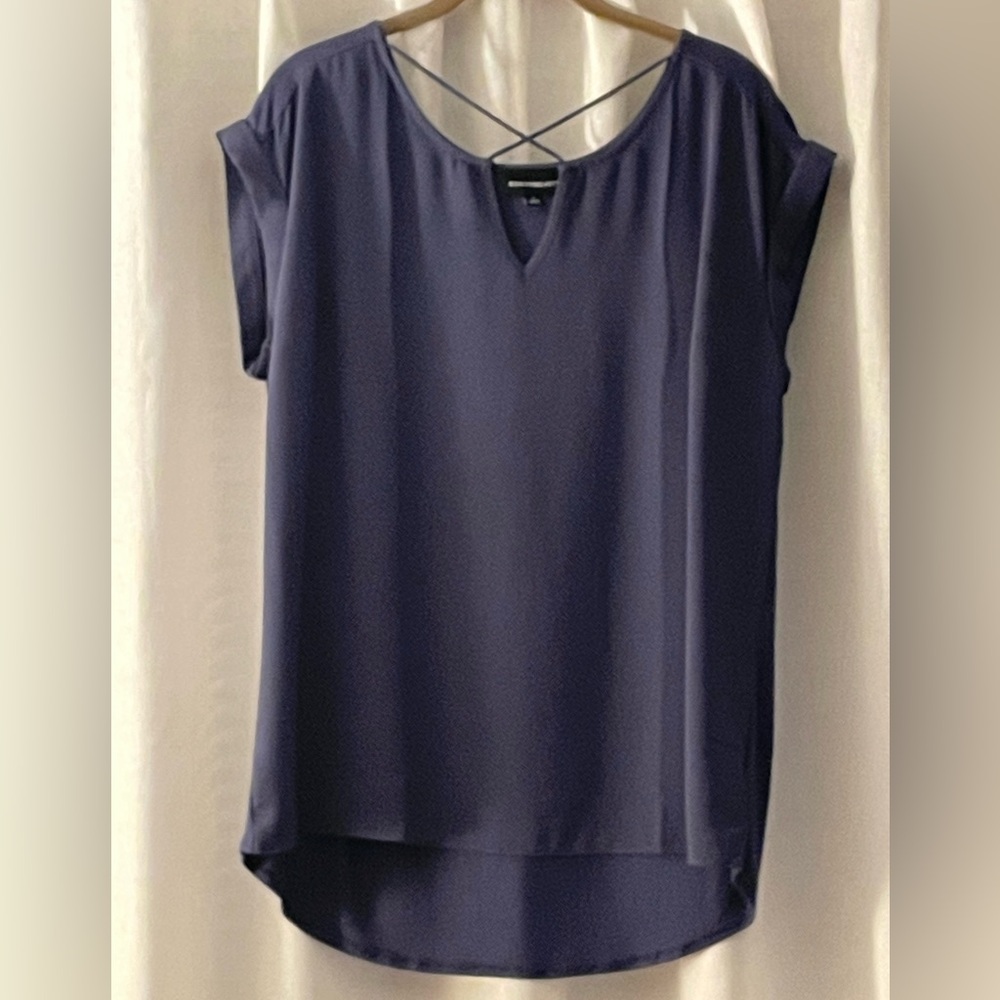 FORTUNE + IVY Carna Mixed Material Blouse